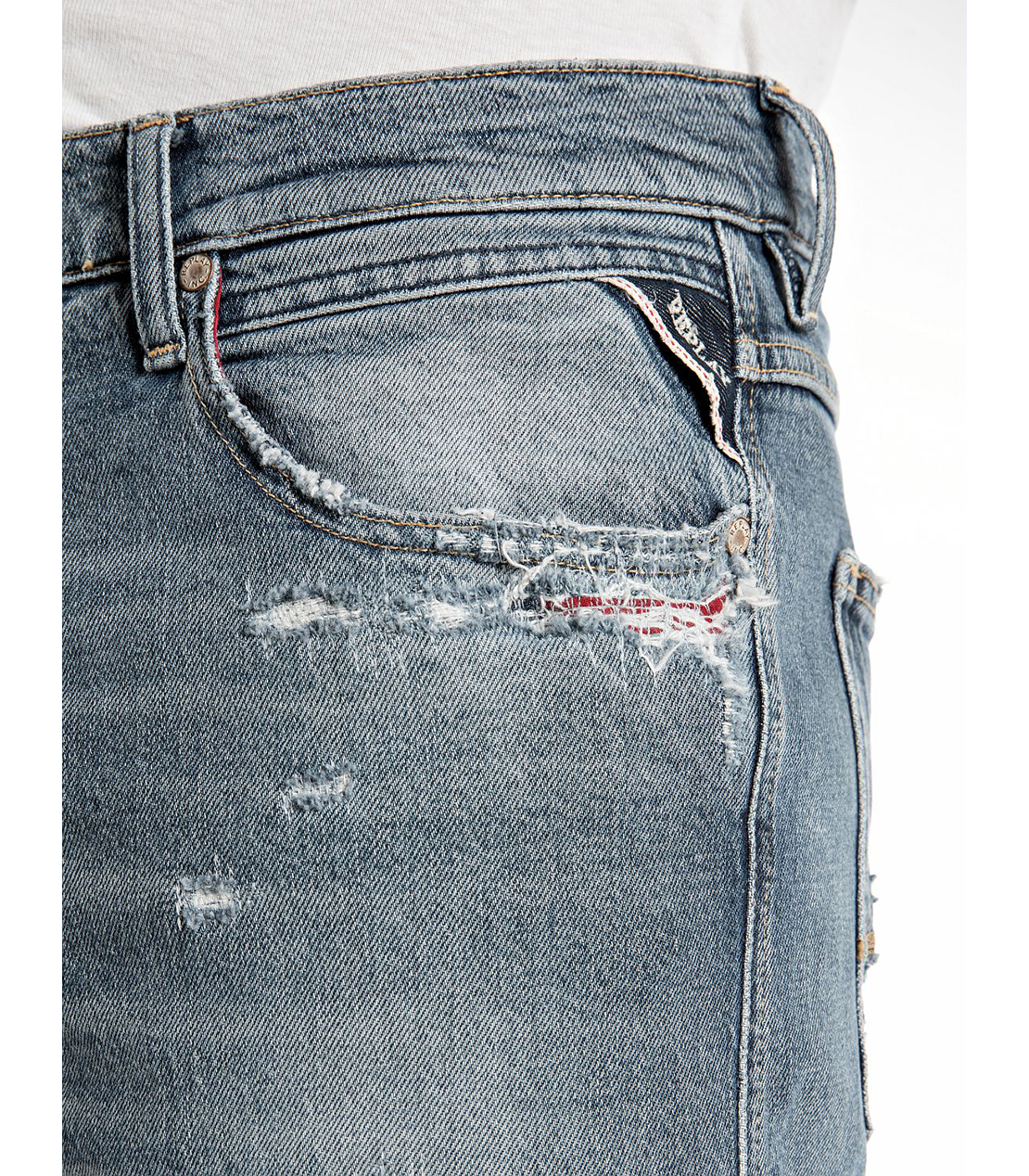 リラックステーパードSANDOTインディゴデニム 詳細画像 ブルー 6